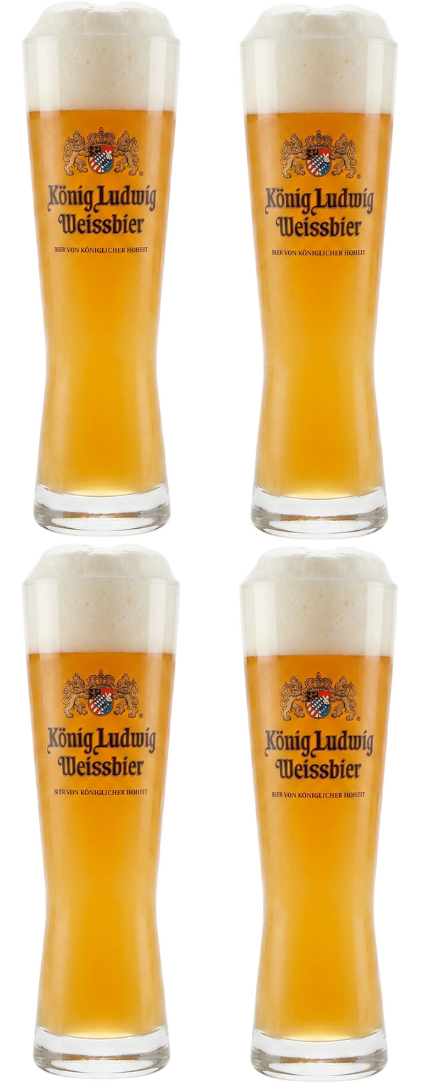 König Ludwig Biergläser Weizen 500 ml - 4 Stück