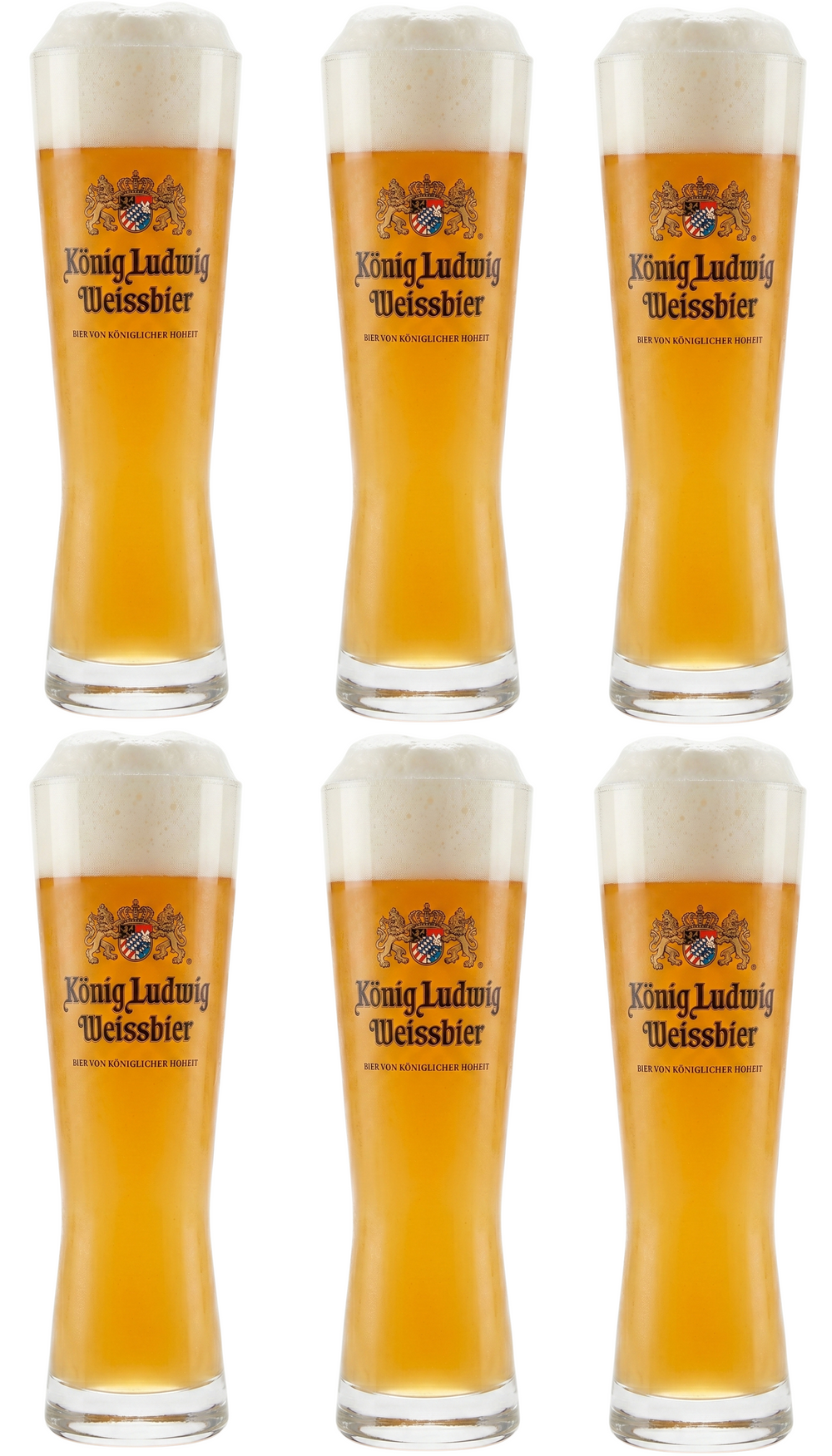 König Ludwig Biergläser Weizen 500 ml - 6 Stücke