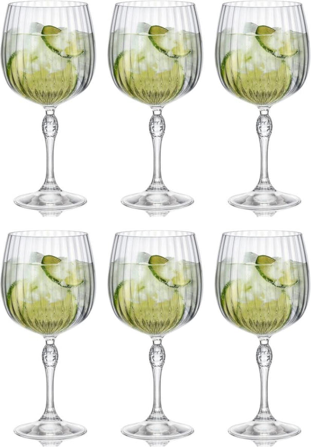 Bormioli Rocco Gin Tonic Gläser America 20er 740 ml - 6 Stücke