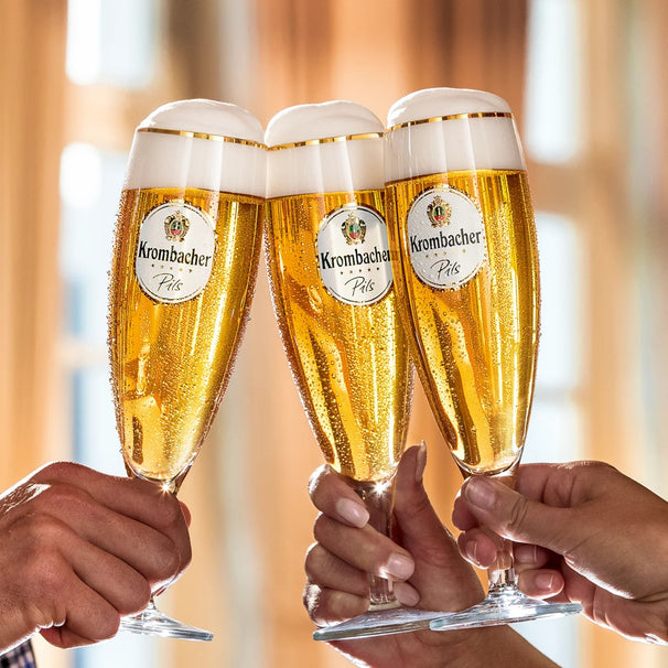 Krombacher Biergläser mit Stiel 300 ml - 4 Stück