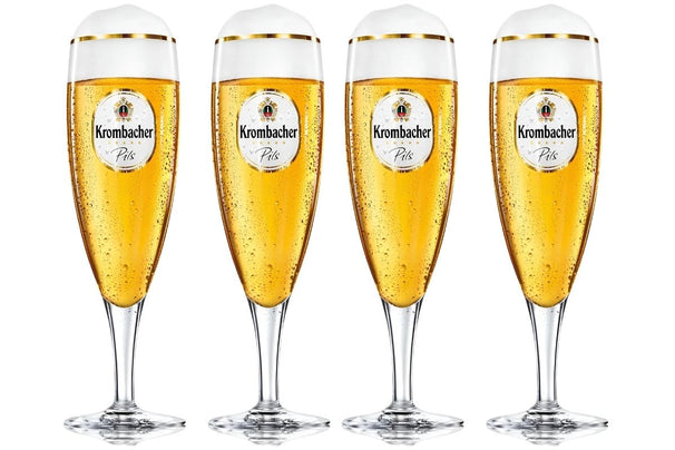 Krombacher Biergläser mit Stiel 300 ml - 4 Stück