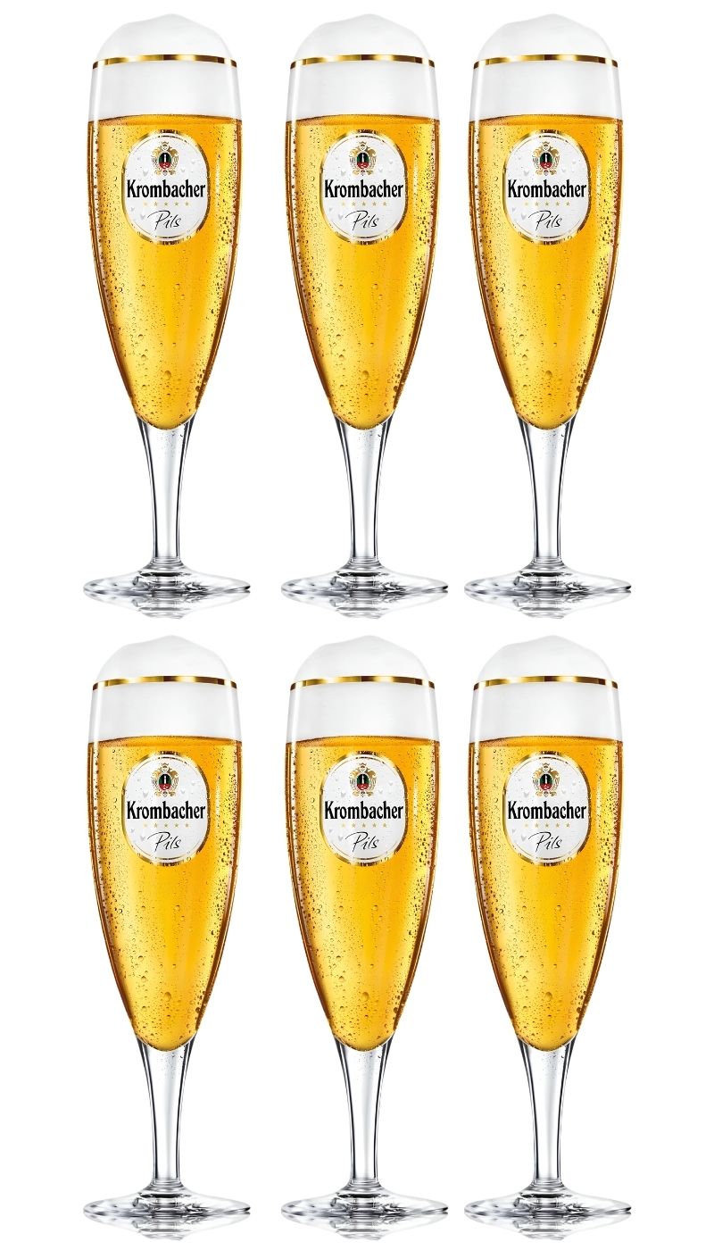 Krombacher Biergläser mit Stiel 300 ml - 6 Stück