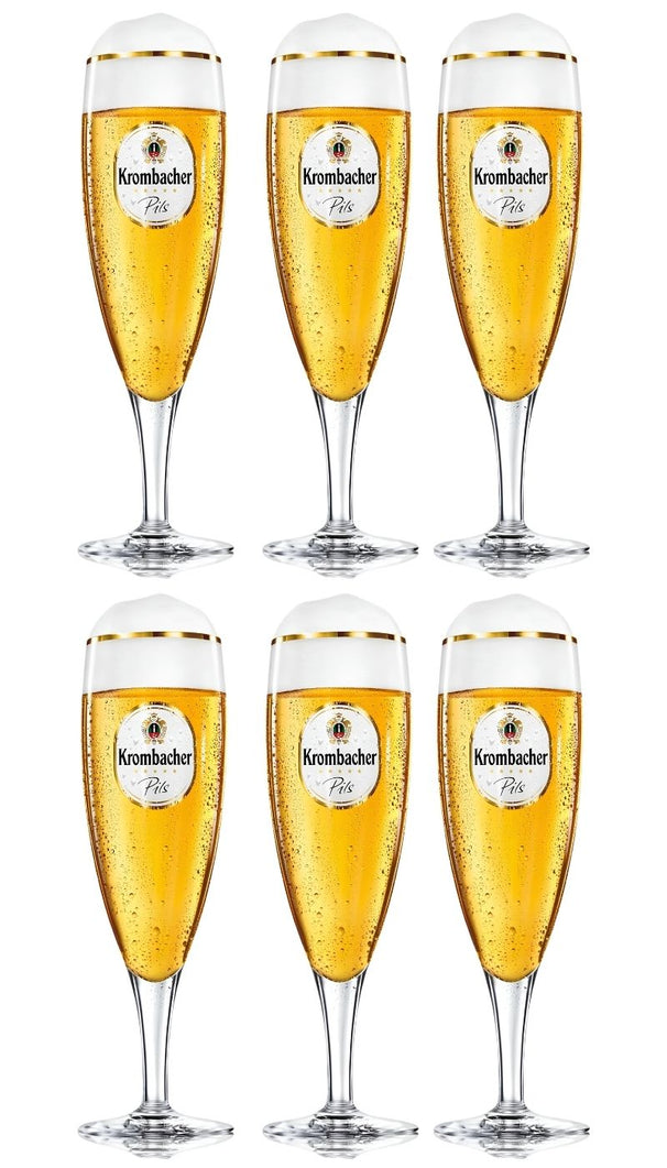 Krombacher Biergläser mit Stiel 300 ml - 6 Stück