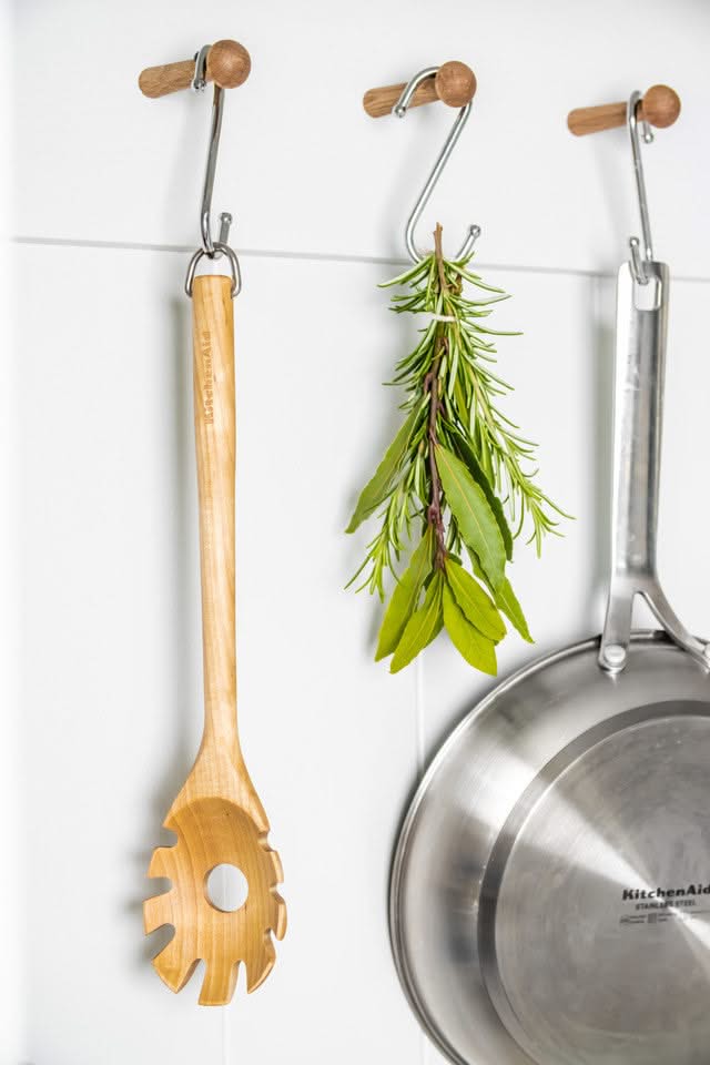 KitchenAid Spaghettilöffel Core Birkenholz 34 cm - Pastalöffel Servierlöffel