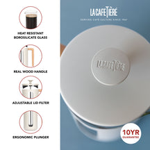 La Cafetiere Cafetiere Pisa Latte 350 ml / 3 Tassen - French Press, Stempelkanne