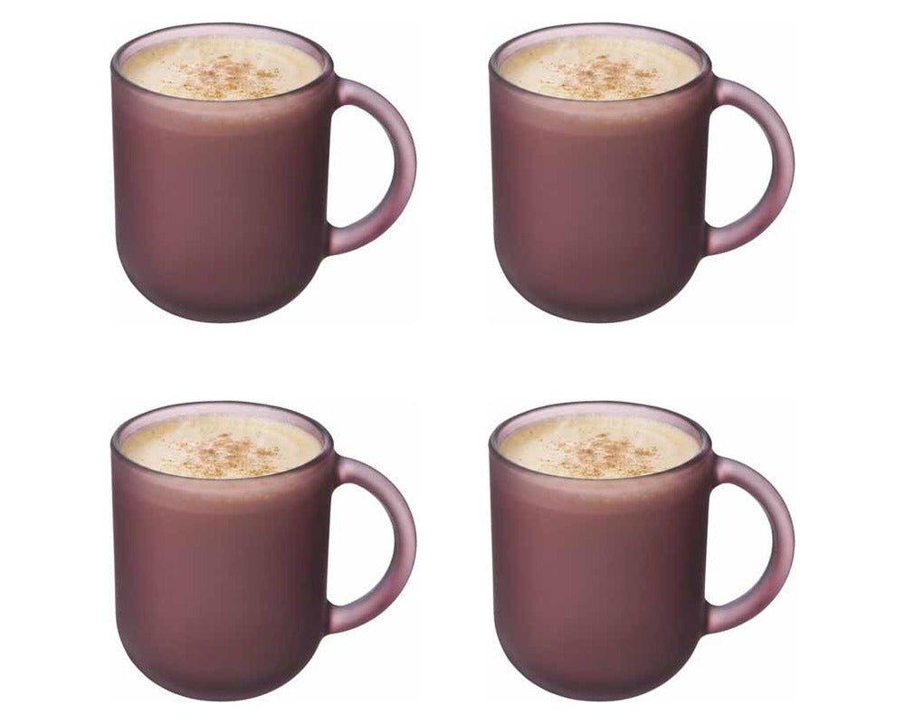 Luminarc Koffieglazen / Theeglazen met Oor Moka Delice Cherry - 250 ml - 4 stuks