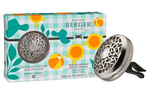 Maison Berger Auto-Parfümset Estivale Graphic - Zest of Verbena - mit Nachfüllung