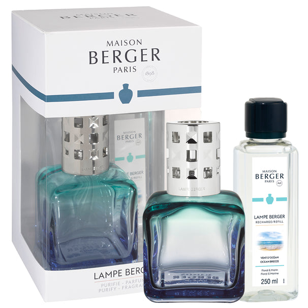 Maison Berger Geschenkset - Duftlampe - Glaçon Türkis/Blau - Ocean Breeze