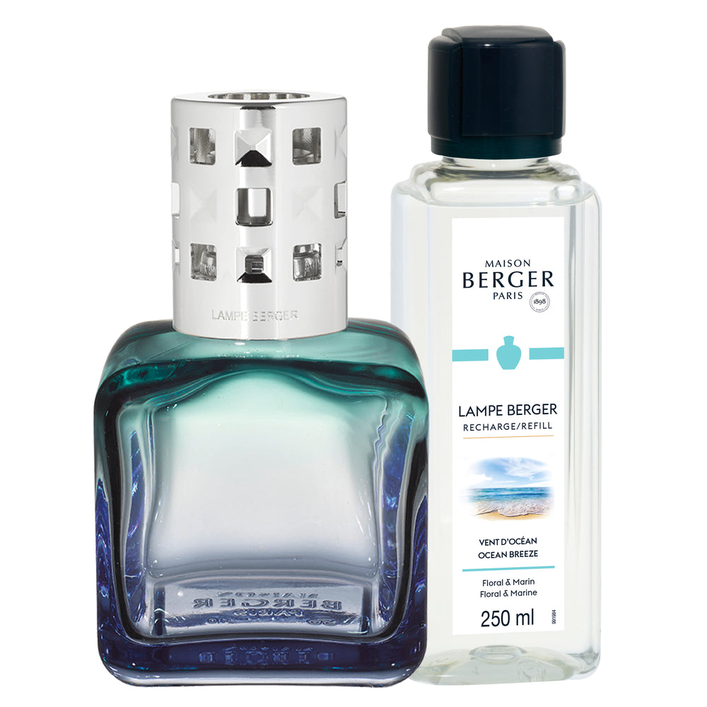 Maison Berger Geschenkset - Duftlampe - Glaçon Türkis/Blau - Ocean Breeze