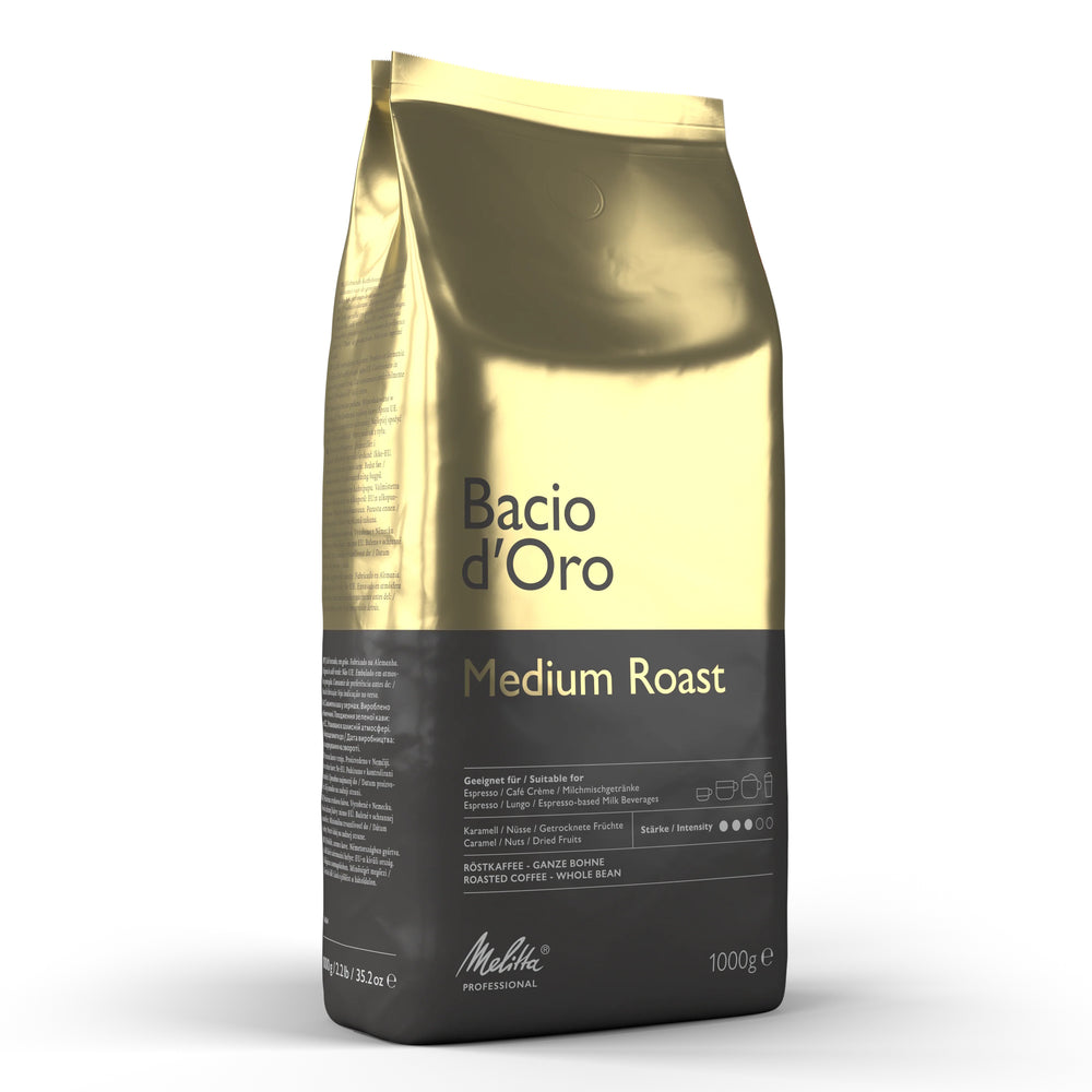 Melitta Kaffeebohnen / Espressobohnen Bacio d'Oro - Medium Roast - 1 kg