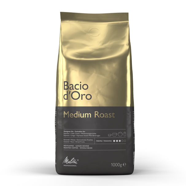 Melitta Kaffeebohnen / Espressobohnen Bacio d'Oro - Medium Roast - 1 kg