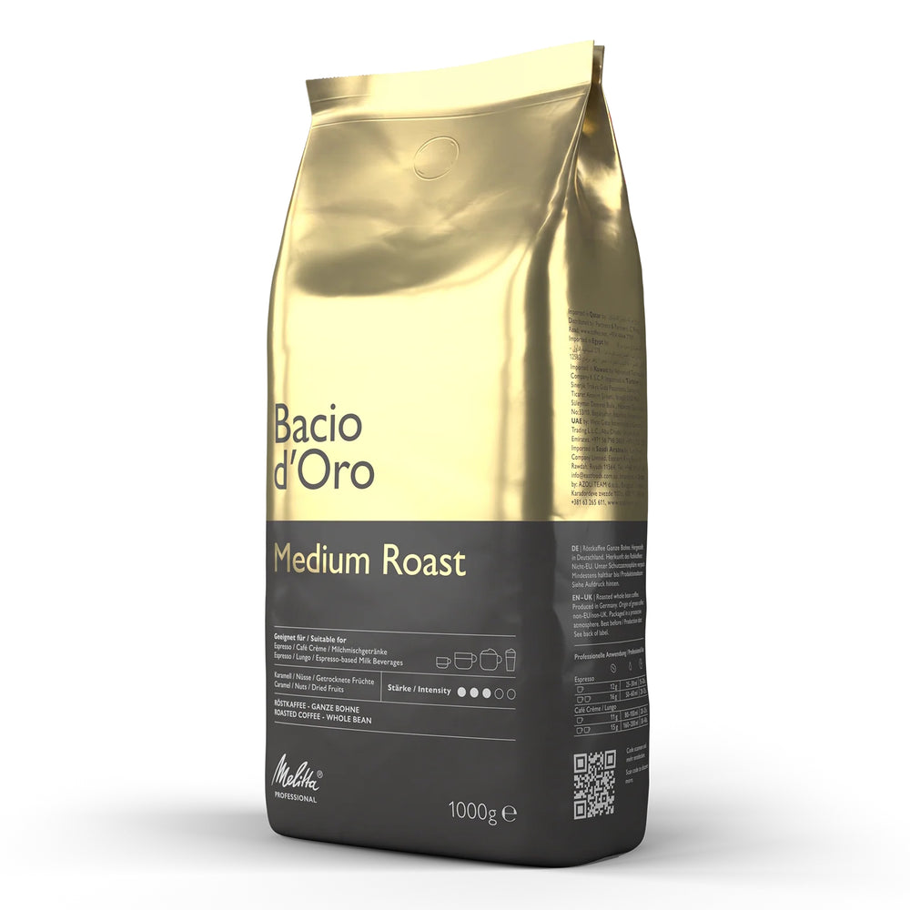 Melitta Kaffeebohnen / Espressobohnen Bacio d'Oro - Medium Roast - 1 kg