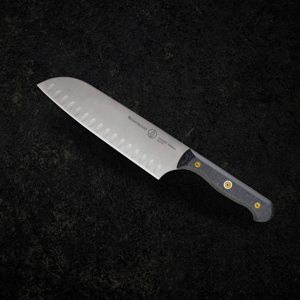 Messermeister Santokumesser mit Kullenschliff Custom 18 cm