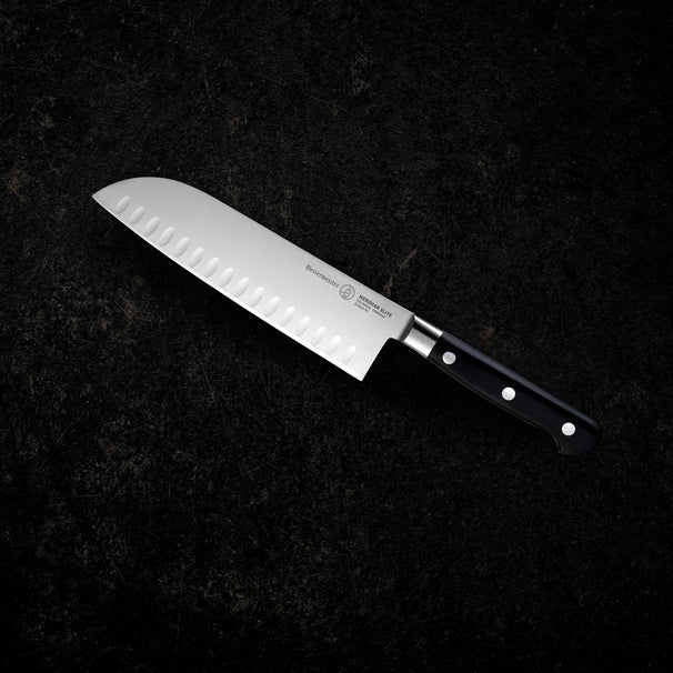 Messermeister Santokumesser mit Kullenschliff Meridian Elite 18 cm