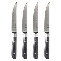 Messermeister Steakmessen Avanta Damascus 13 cm - 67 lagen damaststaal - 4 stuks - bovenaanzicht