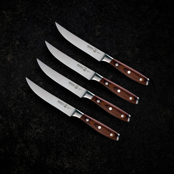 Messermeister Steakmesser Avanta Pakkaholz 13 cm - 4 Stück