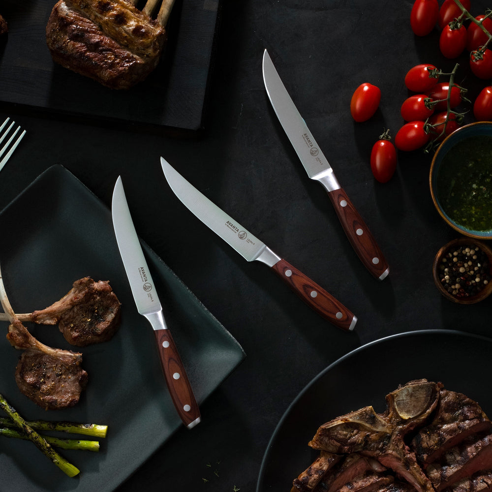 Messermeister Steakmessen Avanta Pakkahout 13 cm - 4 stuks - sfeerbeeld 3