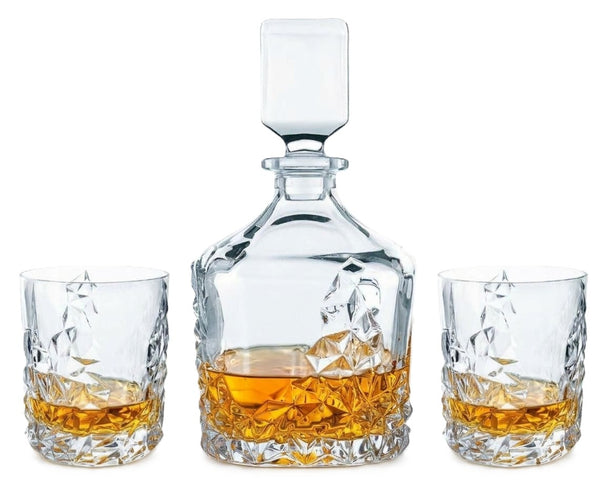 Nachtmann Whisky-Set Sculpture 3-teilig - Karaffe 750 ml & 2 Whiskygläser 365 ml