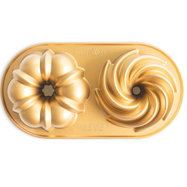 Nordic Ware Gugelhupfform Classic Duet - Aluguss - 32 x 17 cm