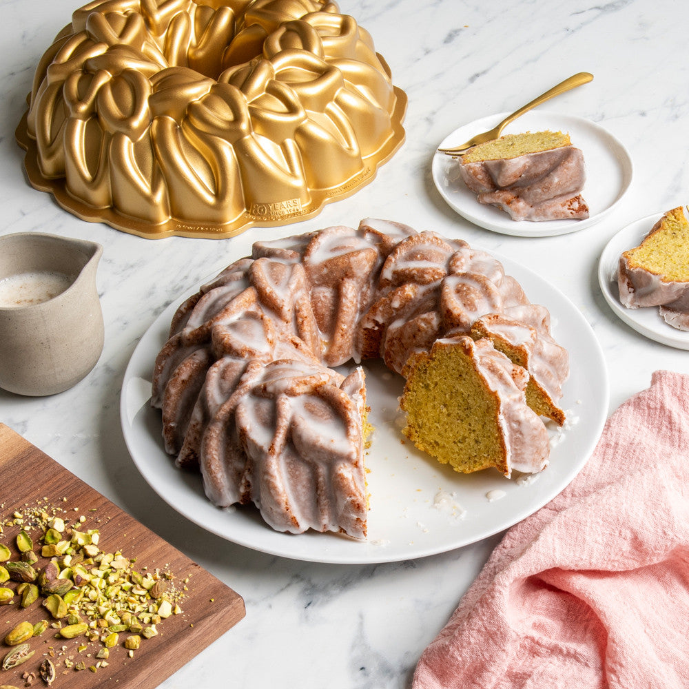 Nordic Ware Gugelhupfform Lorbeerkranz / Laurel Wreath Bundt Gold - Aluguss - ø 27 cm