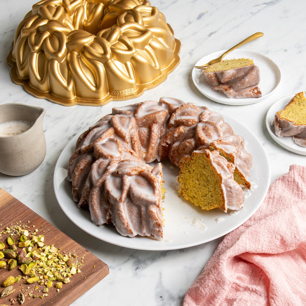 Nordic Ware Gugelhupfform Lorbeerkranz / Laurel Wreath Bundt Gold - Aluguss - ø 27 cm