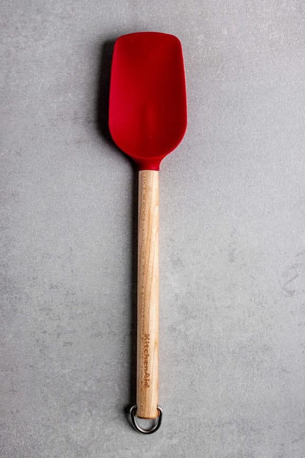 KitchenAid Rührlöffel Core Kaiserrot Birkenholz 31 cm - Kochlöffel für Antihaft