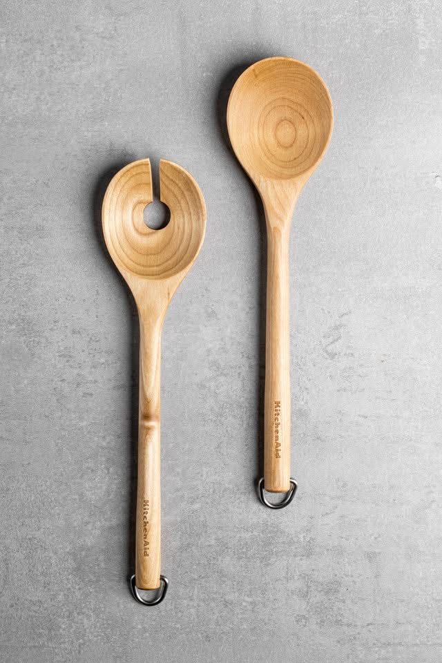 KitchenAid Salatbesteck Core Birkenholz 2-teilig 33 cm - Servieren