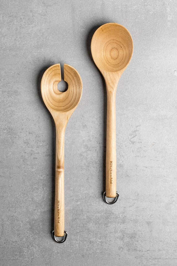 KitchenAid Salatbesteck Core Birkenholz 2-teilig 33 cm - Servieren