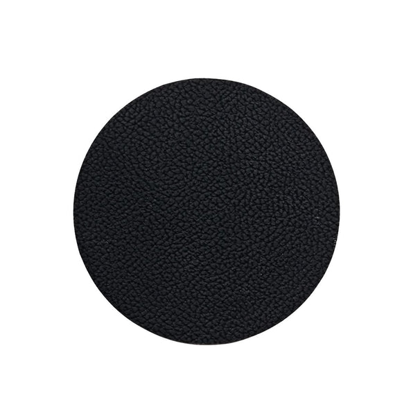Cookinglife Untersetzer - Veganes Leder - Schwarz - ø 10 cm - 6 Stück