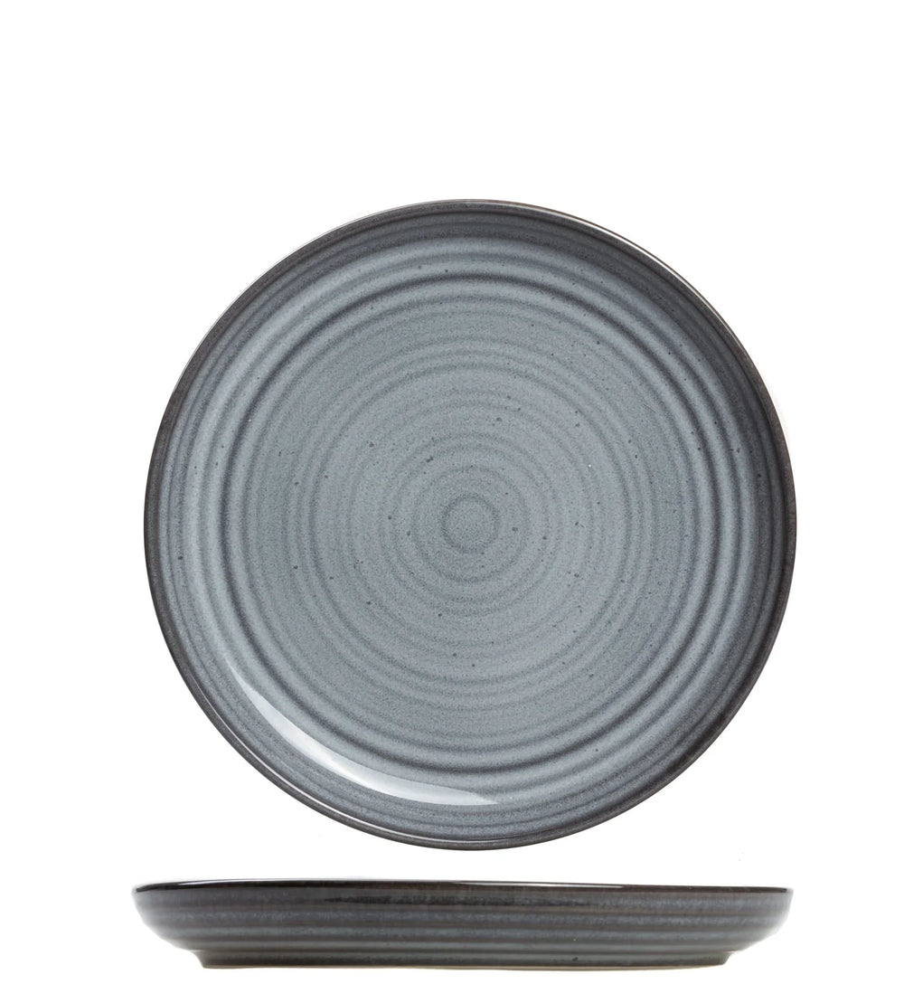 Cosy & Trendy Geschirrset Kentucky Grey - 12-teilig / 4 Personen - 4 Speiseteller, 4 Frühstücksteller und 4 Suppenteller