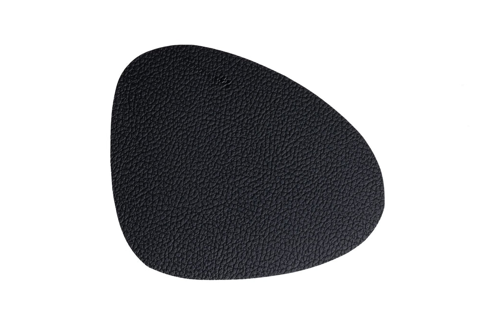 Cookinglife Untersetzer - Veganes Leder - Schwarz - Organic - 13 x 11 cm - 6 Stück