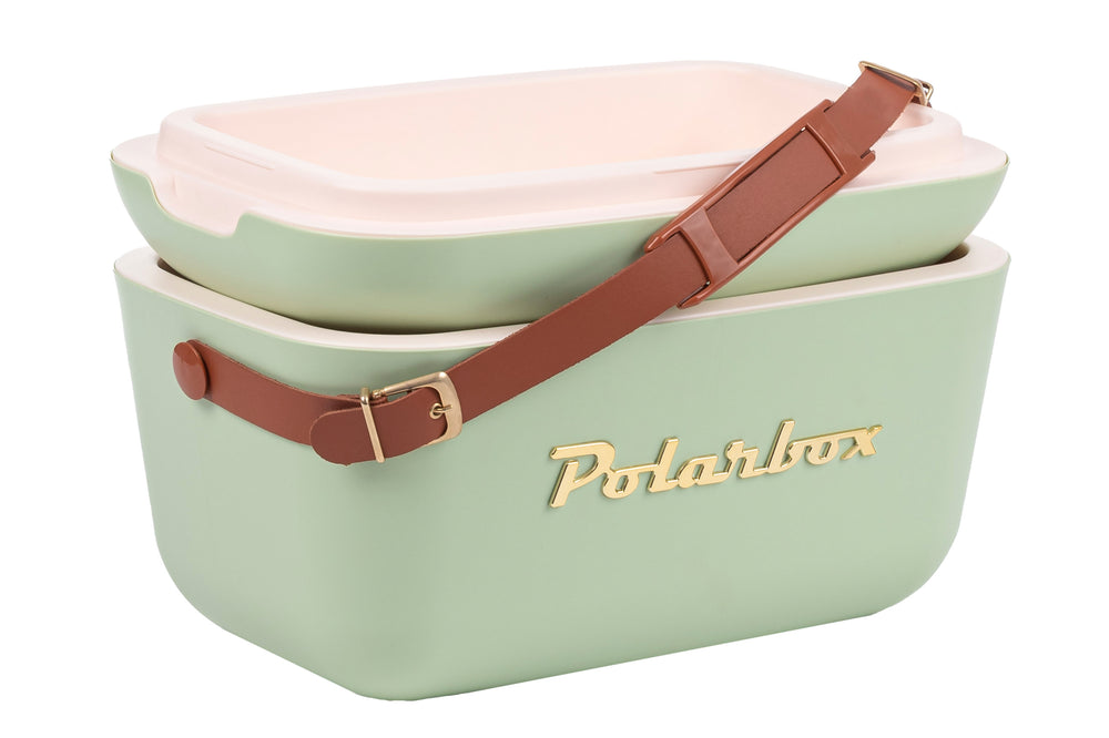 Polarbox Kühlbox mit Schultergurt - Olive Green-Gold - 12 Liter
