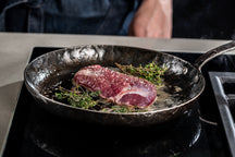 Forged Bratpfanne Carbonstahl Ø 28 cm – geeignet für alle Wärmequellen – geeignet für BBQ