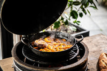Forged Bratpfanne Carbonstahl mit zwei Griffen Ø 28 cm – geeignet für alle Wärmequellen – geeignet für BBQ