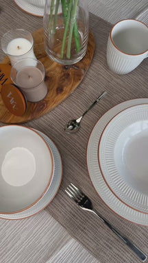 Cookinglife Geschirrset Stratton 18-teilig / 6 Personen - 6 Speiseteller, 6 Frühstückteller und 6 Schalen