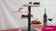 Cookinglife Etagere 4-lagig / Servierständer + Schälchen - Schwarzes Metall