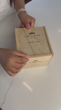 Costa Nova Espresso Tassen Grespresso Denim 80 ml - 8 Stück - Geschenkbox