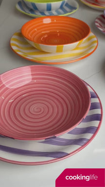 Cookinglife Tiefe Teller / Pastateller Summer Vibes ø 21 cm - 6 Stück