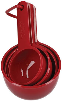 KitchenAid Maßlöffel-Set Core Kaiserrot Kunststoff 4-teilig - 237/118/79/59 ml