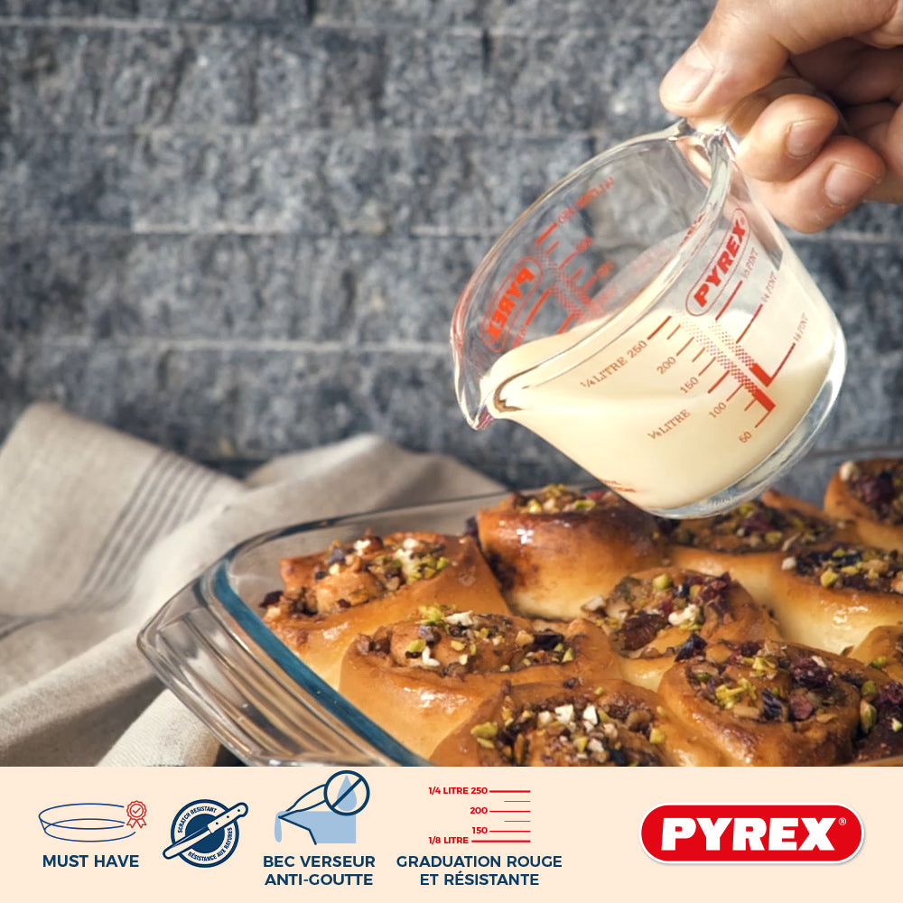 Pyrex Glas Messbecher Set Iconics' 3-teilig - 250 ml, 500 ml & 1 Liter
