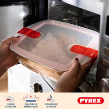 Pyrex Glas Auflaufformen mit Deckel Cook & Heat 1 Liter - 3 Stück