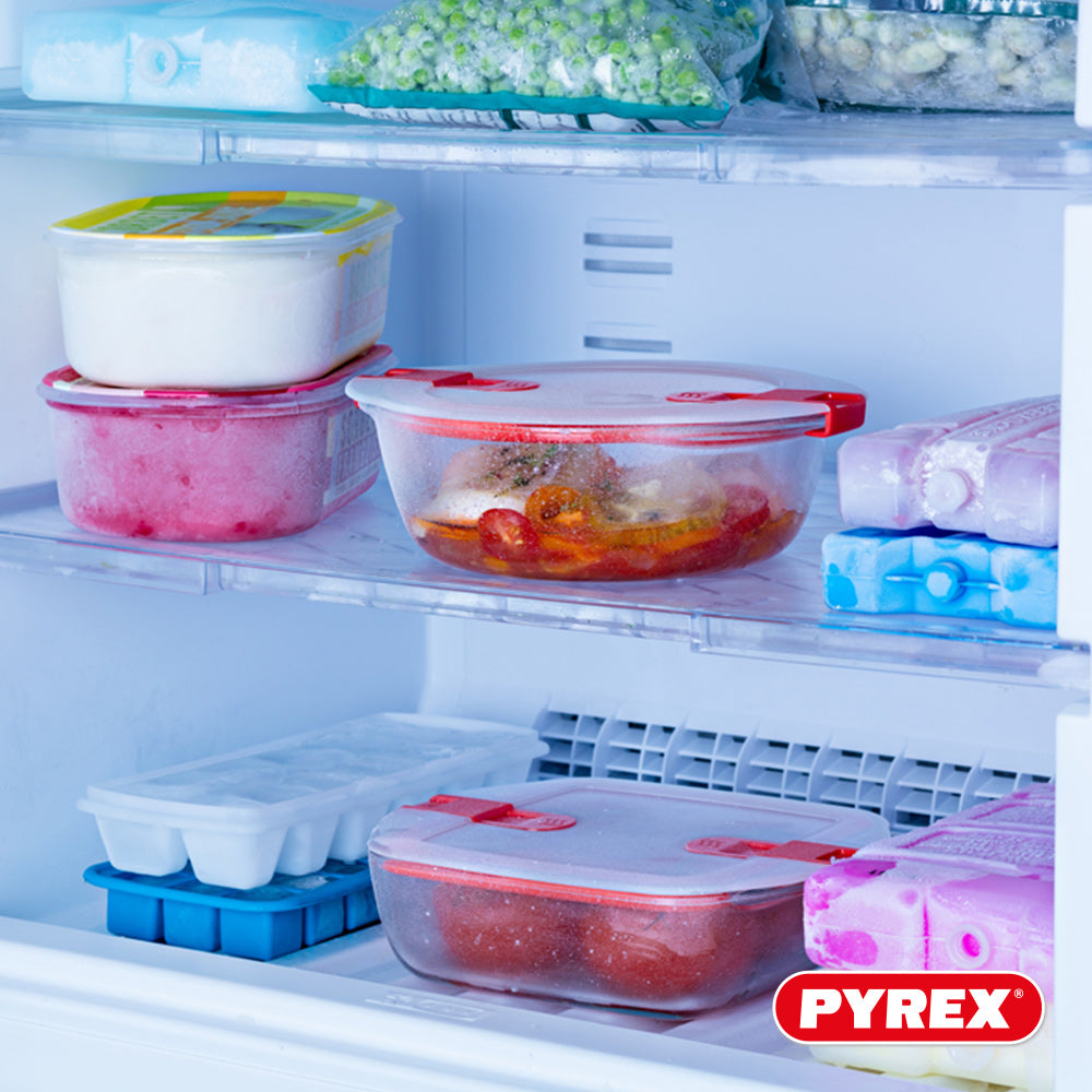 Pyrex Glas Auflaufformen mit Deckel Cook & Heat 1 Liter - 3 Stück