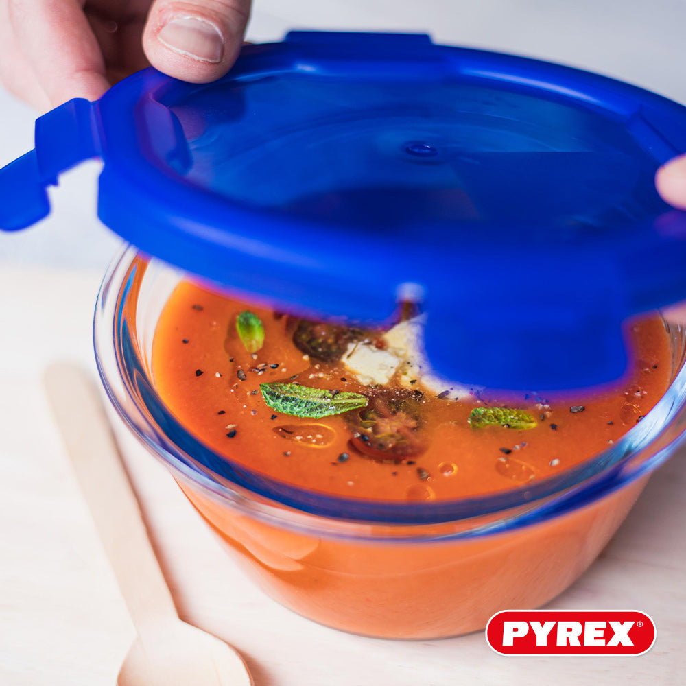 Pyrex Glas Auflaufformen / Aufbewahrungsbehälter mit Deckel Cook & Go 7-teilig