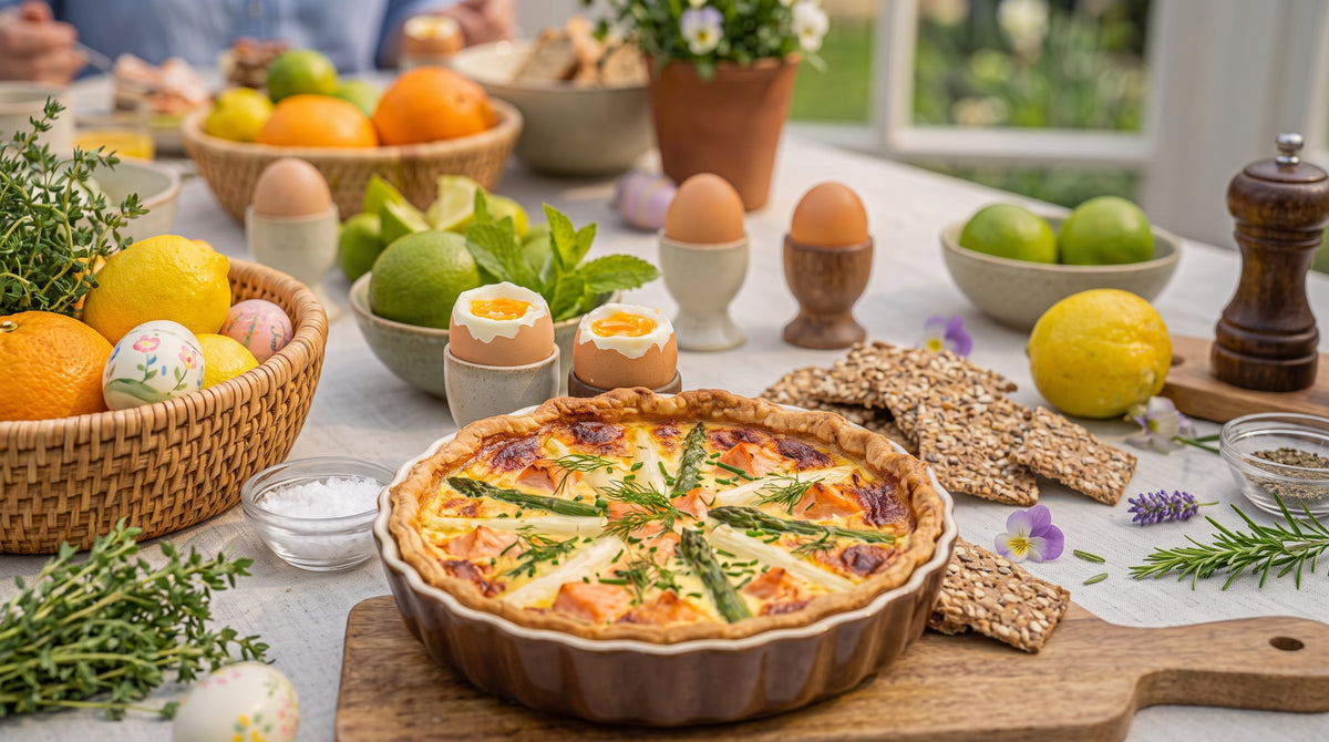 Eine festliche Osterquiche, die den ganzen Tisch zum Strahlen bringt