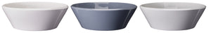 Cookinglife Salatschüsseln Siaki – Weiß/Blau/Grau, Ø 25 cm – Porzellan – 3er-Set