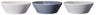 Cookinglife Salatschüsseln Siaki – Weiß/Blau/Grau, Ø 25 cm – Porzellan – 3er-Set