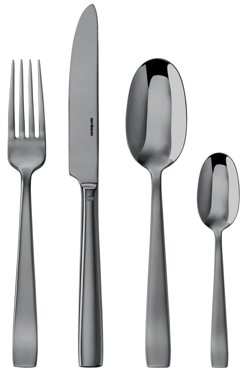 Sambonet Besteckset Flat - Schwarz - 24-teilig / 6 Personen