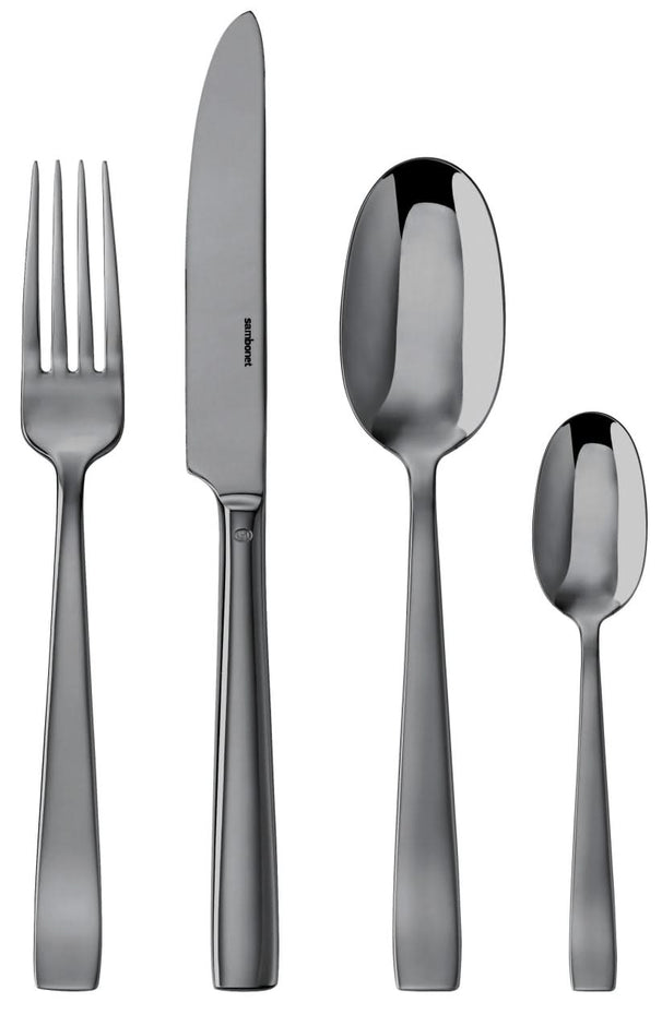 Sambonet Besteckset Flat - Schwarz - 24-teilig / 6 Personen