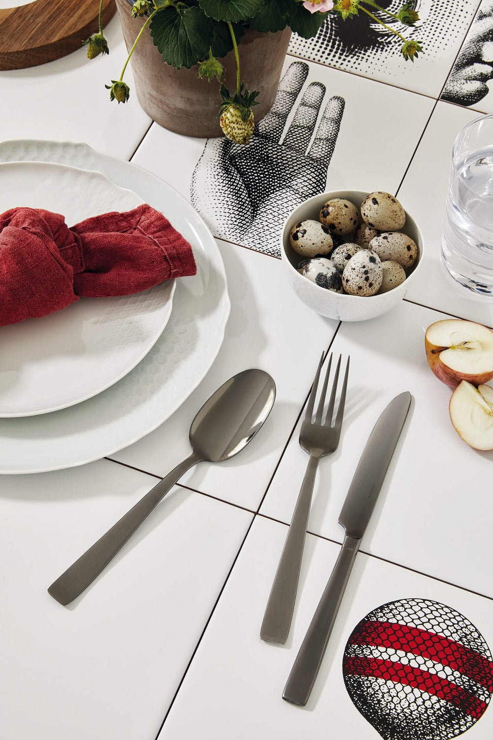 Sambonet Besteckset Flat - Schwarz - 24-teilig / 6 Personen