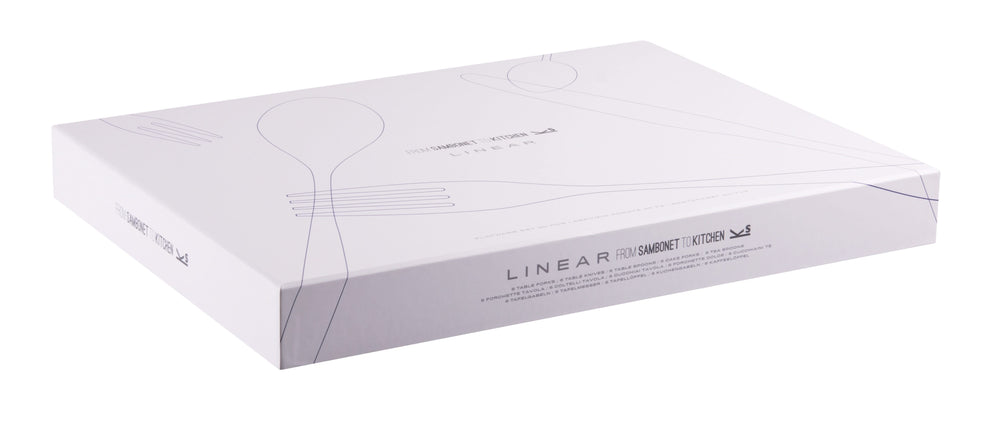 Sambonet Besteckset Linear - Schwarz - 24-teilig / 6 Personen